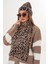 Lüks Yumuşak Dokulu Leopar Atkı Bere Seti|kaliteli Triko Kombin 1