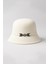 Kadın Yün Cloche Bucket Şapka – Zincir Tokalı Modern Tasarım 2