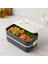 Lunch Box Kendinden Çatal Kaşıklı Estetik 2 Katlı Taşınabilir Yemek Kabı 2