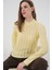 Kadın Bdart Dokulu Slim Fit Dik Yaka Bluz Kehribar Sarısı 3