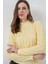 Kadın Bdart Dokulu Slim Fit Dik Yaka Bluz Kehribar Sarısı 4