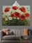 Kırmızı Gelincik Çiçek Tarlası Dekoratif Kanvas - Mdf Ahşap Tablo 3