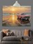 Pembe Klasik Araba Plaj Dekoratif Kanvas - Mdf Ahşap Tablo 1