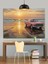 Pembe Klasik Araba Plaj Dekoratif Kanvas - Mdf Ahşap Tablo 2