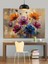 Parlak Renkli Haşhaş Çiçekleri Dekoratif Kanvas - Mdf Ahşap Tablo 3