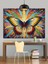Mavi Kelebek Kanatları Sanatı Dekoratif Kanvas - Mdf Ahşap Tablo 4