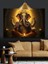 Hint Tanrısı Ganesha Figürü Dekoratif Kanvas - Mdf Ahşap Tablo 3