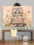 Mutlu Kedi Be Happy Dekoratif Kanvas - Mdf Ahşap Tablo 4