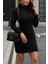 Kadın Uzun Kollu Balıkçı Yaka Triko Mini Boy Elbise 3