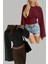 Siyah - Bordo 2li Paket Kadın Uzun Kollu Belden Oturtmalı Bluz 1