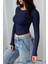 Kadın Bisiklet Yaka Basic Uzun Kollu Likralı Body 3