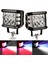 Offroad Sis Lambası - 12 Ledli 36W Beyaz-Kırmızı-Mavi (2'li) 2