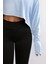 Kadın Düşük Omuz Kayık Yaka Oversize Uzun Kollu Crop T-Shirt 3