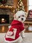 Santa's Bag Yılbaşı Köpek Kıyafeti Premium Kırmızı Polar | Kapüşonlu Noel Köpek Kostümü | Küçük Irklar Için 1
