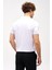 Beyaz Slim Fit Dar Kalıp Polo Yaka Düz Kısa Kollu Triko Tişört 5
