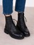 Fynar Siyah Hakiki Deri Kadın Bot 3