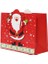 Yılbaşı Temalı Noel Baba Desenli Hediye Çantası – Kırmızı 35X28X12 CM 3