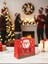 Yılbaşı Temalı Noel Baba Desenli Hediye Çantası 25X20X11 cm Kırmızı 1