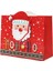 Yılbaşı Temalı Noel Baba Desenli Hediye Çantası 25X20X11 cm Kırmızı 3