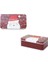 Yılbaşı Temalı Mini Dikdörtgen Teneke Kutu Noel Baba Desenli Bordo 11 cm 2