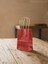 Karton Çanta Alışveriş Çantası Hediye Çantası Kırmızı 10X15 cm 12'li 1