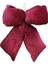 Yılbaşı Ağaç Süsü Kadife Fiyonk Elyaf Dolgulu Kurdele Dekor Süsü Bordo 26 cm 2