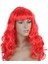 Dalgalı Kırmızı Peruk Saç 1