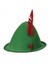 Peter Pan Şapkası Yeşil Renk Kırmızı Tüylü 1