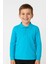 Çocuk Unisex Uzun Kollu Polo Yaka Tshirt Turkuaz Okul 10-13 Yaş 3