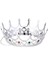 Taşlı Rönesans Kraliyet Gümüş Renk Kraliçe Tacı 2