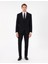 Erkek Siyah Slim Fit Ekose Yünlü Takım Elbise 50291964-VR046 1