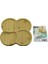 Kare 4 Yuvarlak Köşeli - Bölmeli Ahşap Bambu Servis Sunum Tepsi - Tahtası 20 x 20 x 1.4cm (5361) 1