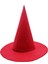Kırmızı Renk Keçe Cadı Şapkası Yetişkin Çocuk Uyumlu 35X38 cm 1