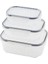 3pcs Quick Sızdırmaz Saklama Kabı Seti Şeffaf Kap - Buğulu-Contalı Kapak 500-1000-1700ML (5361) 1