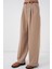 Kadın Bdart Yüksek Bel Pileli Palazzo Pantolon Bej Doğal 4