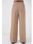 Kadın Bdart Yüksek Bel Pileli Palazzo Pantolon Bej Doğal 6