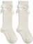 Kız Çocuk Fiyonk Detaylı Diz Altı Çorap / Ekru 5