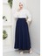 Lacivert Renk Ince Fitilli Kadife Kadın Etek Beli Lastikli 38 40 42 44 46 48 Bedenlere Uyumludur. 1