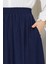 Lacivert Renk Ince Fitilli Kadife Kadın Etek Beli Lastikli 38 40 42 44 46 48 Bedenlere Uyumludur. 4