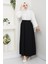 Siyah Ince Fitilli Kadife Kadın Etek Beli Lastikli 38 40 42 44 46 48 Bedenlere Uyumludur. 1