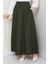 Yeşil Renk Ince Fitilli Kadife Kadın Etek Beli Lastikli 38 40 42 44 46 48 Bedenlere Uyumludur. 2