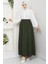 Yeşil Renk Ince Fitilli Kadife Kadın Etek Beli Lastikli 38 40 42 44 46 48 Bedenlere Uyumludur. 6