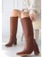 Roksa Taba Cilt Topuklu Çizme - Lisinya 1