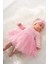 Pembe Dantelli Kız Bebek Tül Elbise 1