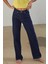 Kadın Straight Fit Jeans Koyu Mavi Denim 13