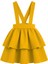 Kız Çocuk Helen Sarı Askılı Kat Kat Bağlama 23 Nisan Jile Elbise 2