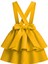 Kız Çocuk Helen Sarı Askılı Kat Kat Bağlama 23 Nisan Jile Elbise 4