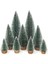 Yeni Yıl Dekoru Kar Efektli 9 Adet Yılbaşı mini Çam Ağaçları Seti Doğal Ahşap Tabanlı 8 - 12 - 15 cm 4