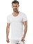 Erkek 6'lı Beyaz Bisiklet Yaka Fanila Pamuklu Atlet 2