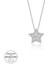 Kristal Taşlı Gümüş Yıldız Tektaş Bayan Kolye 1